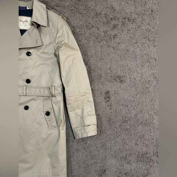 Zara Men’s Tan Trench Coat W/Belt Size L - Picture 3 of 16